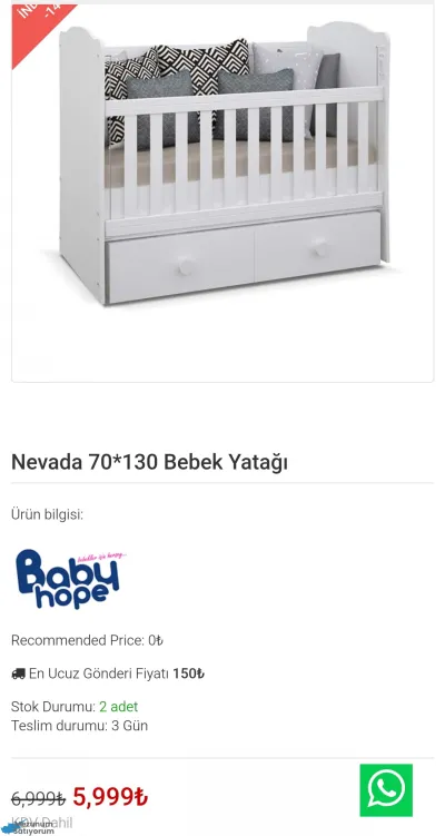 Satılık Bebek Yatağı