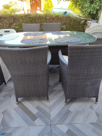6 Kişilik Rattan Bahçe Takımı