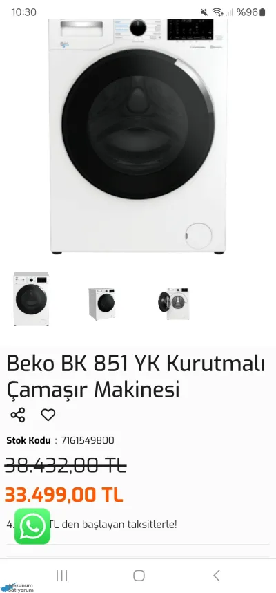 Kurutmalı Çamaşır Makinesi