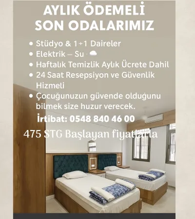 Aylik Ödemeli Odalar