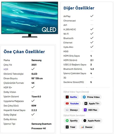 Samsung 55q80a Ultra Hd (4k) Tv