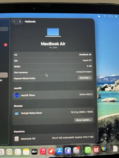 Macbook Air M1 8gb 256