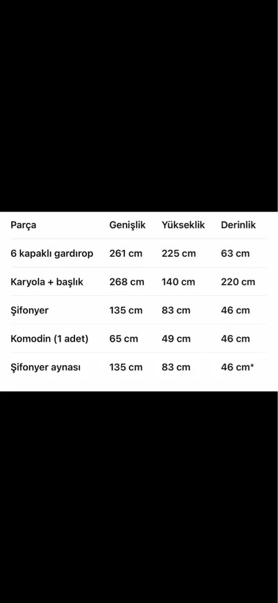 Komple Satilik Yatak Odasi Takimi